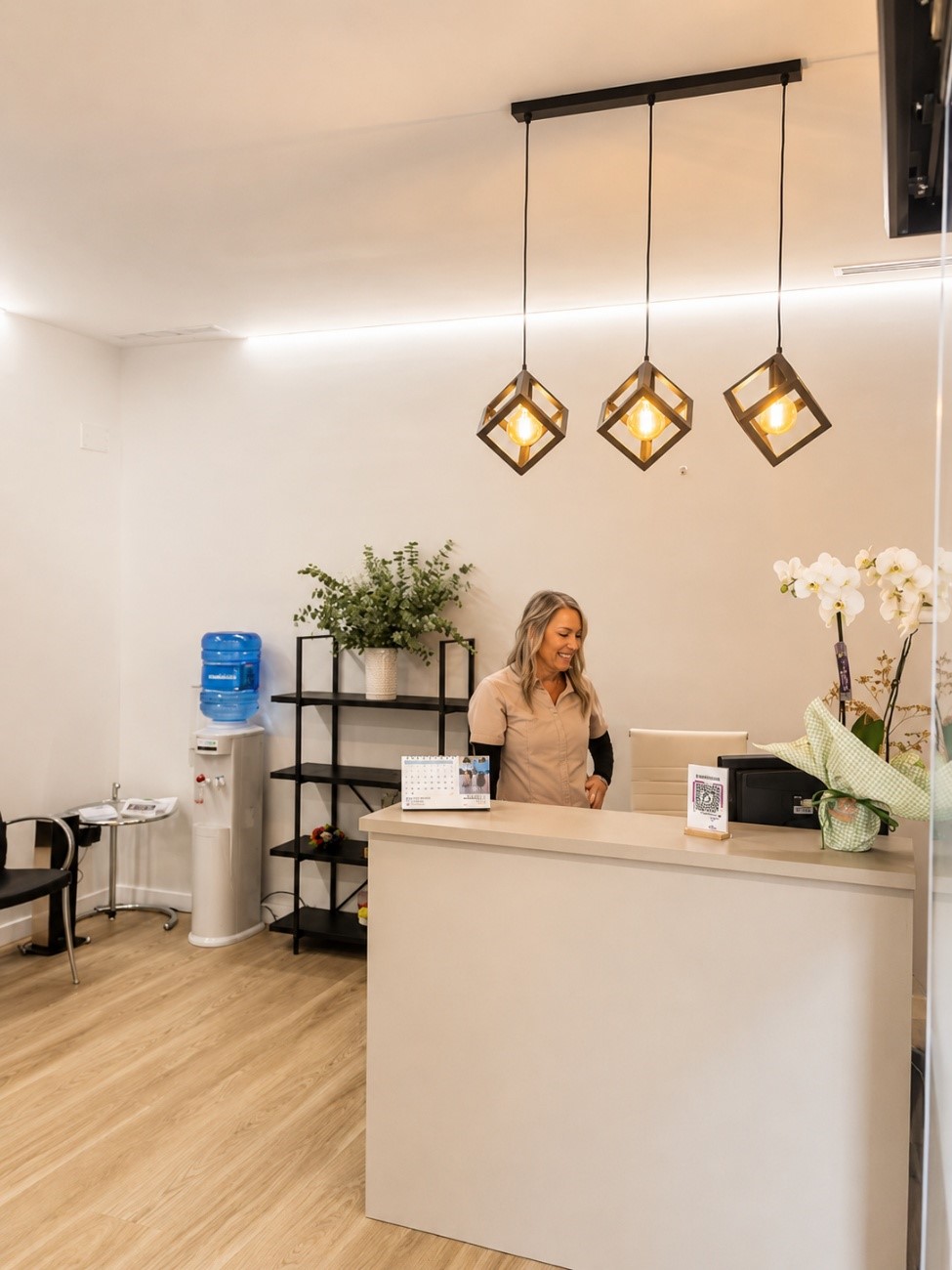 Recepción de la clínica PODOinBALANCE en Elda